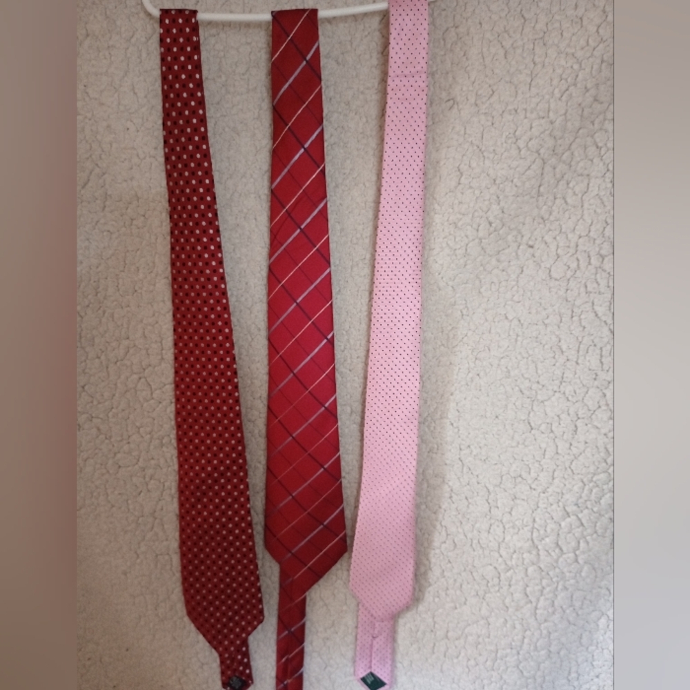 Lot of 3 Silk Designers Ties Ralph Lauren, Geoffrey Beane, Eagle 3"
